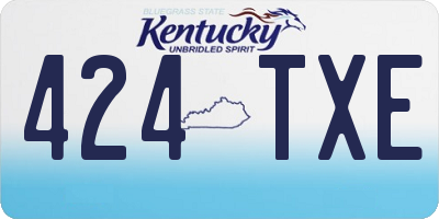 KY license plate 424TXE
