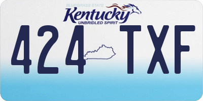 KY license plate 424TXF