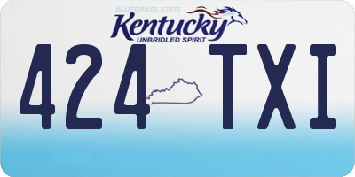 KY license plate 424TXI