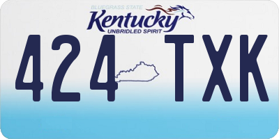 KY license plate 424TXK