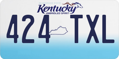 KY license plate 424TXL