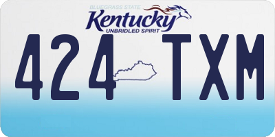 KY license plate 424TXM