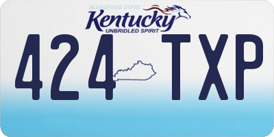KY license plate 424TXP