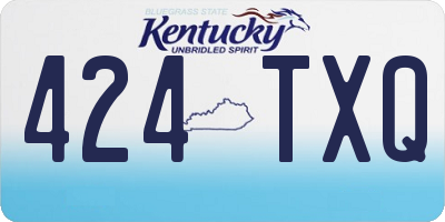 KY license plate 424TXQ