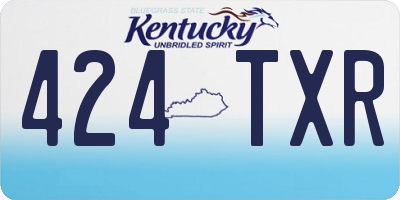 KY license plate 424TXR