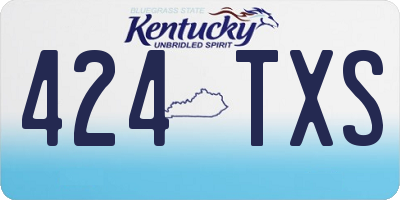 KY license plate 424TXS