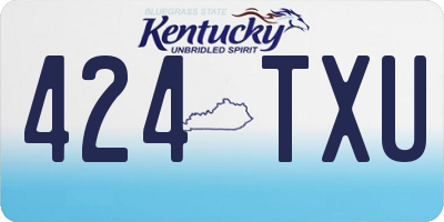 KY license plate 424TXU