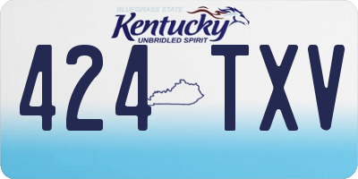 KY license plate 424TXV