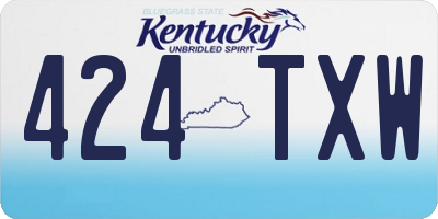 KY license plate 424TXW