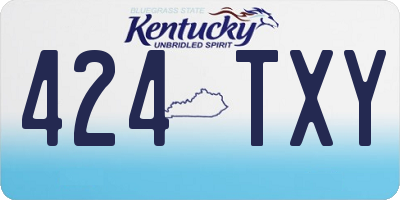 KY license plate 424TXY