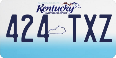 KY license plate 424TXZ