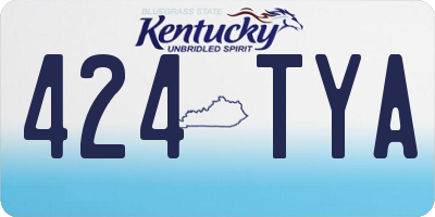 KY license plate 424TYA