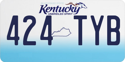 KY license plate 424TYB