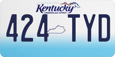 KY license plate 424TYD