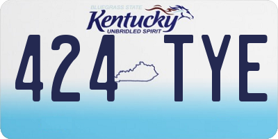 KY license plate 424TYE