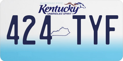KY license plate 424TYF