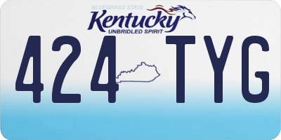 KY license plate 424TYG