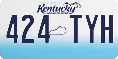 KY license plate 424TYH