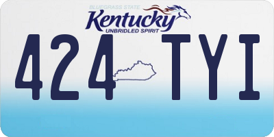 KY license plate 424TYI