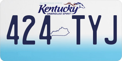 KY license plate 424TYJ
