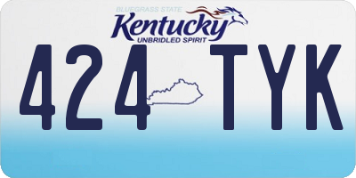 KY license plate 424TYK