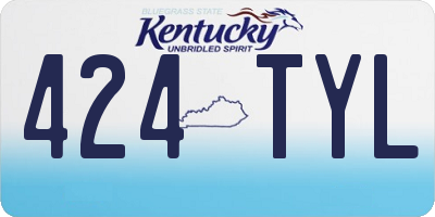 KY license plate 424TYL