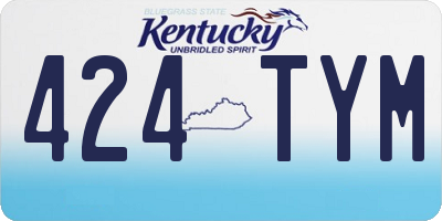 KY license plate 424TYM