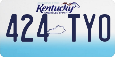KY license plate 424TYO