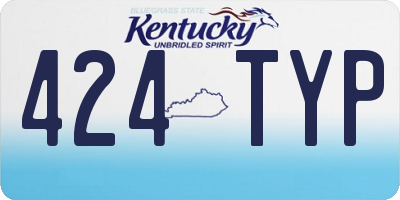 KY license plate 424TYP
