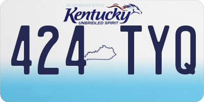 KY license plate 424TYQ