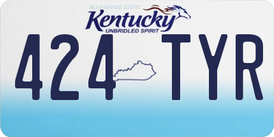 KY license plate 424TYR