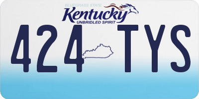 KY license plate 424TYS