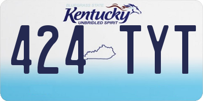 KY license plate 424TYT