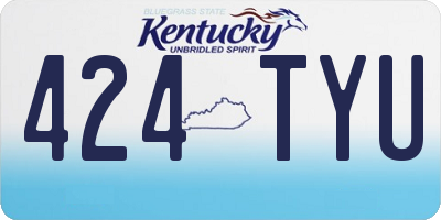 KY license plate 424TYU