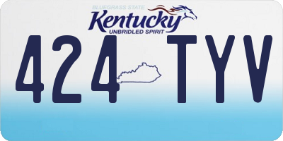 KY license plate 424TYV