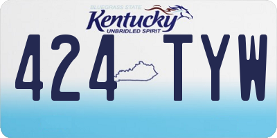 KY license plate 424TYW