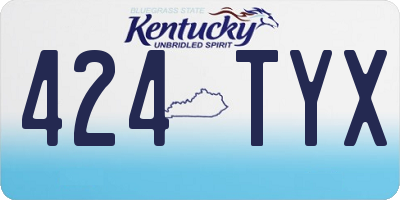 KY license plate 424TYX