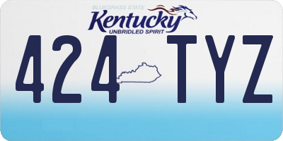 KY license plate 424TYZ