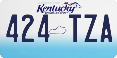 KY license plate 424TZA