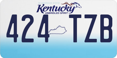 KY license plate 424TZB