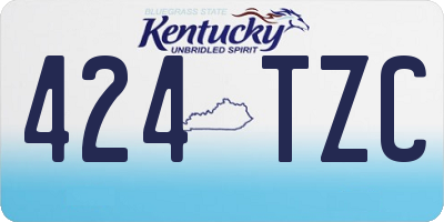 KY license plate 424TZC