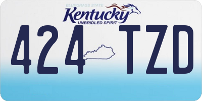 KY license plate 424TZD
