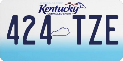 KY license plate 424TZE