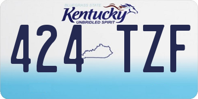 KY license plate 424TZF