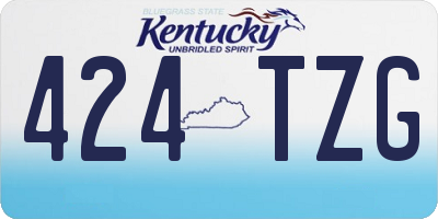 KY license plate 424TZG