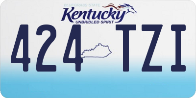 KY license plate 424TZI