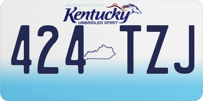 KY license plate 424TZJ
