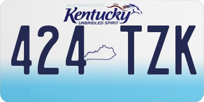 KY license plate 424TZK