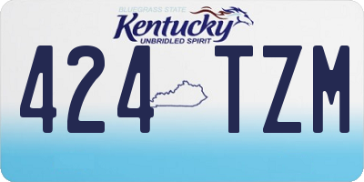 KY license plate 424TZM