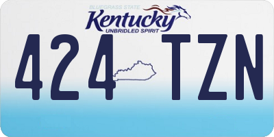 KY license plate 424TZN